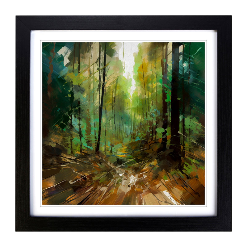Single Picture Frame Print on Wood, Black