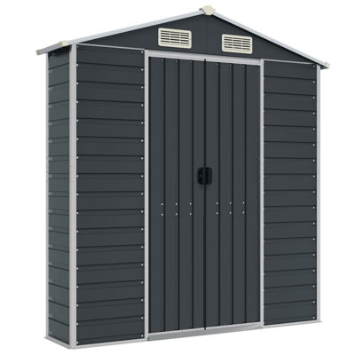 Brenza Garden Shed 191x725x198 cm Galvanised Steel