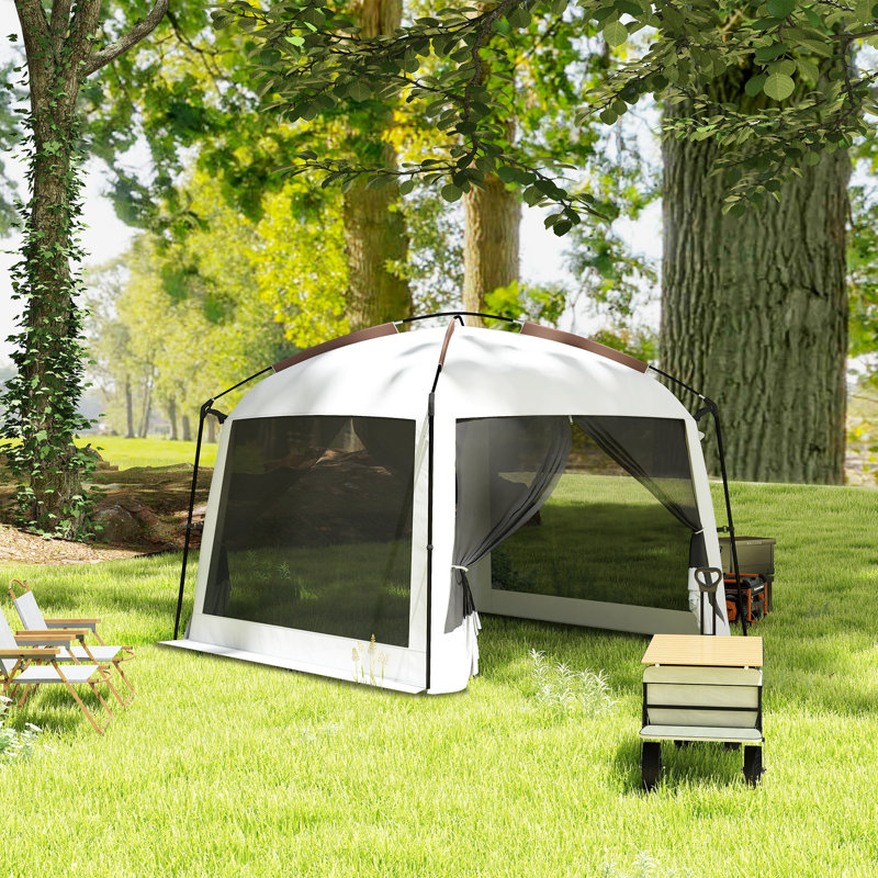 Tente moustiquaire, moustiquaire 10 'x 10' avec protection UV50 +, blanc