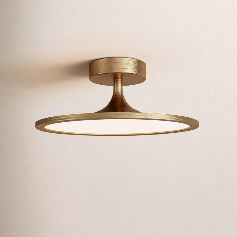 Daveney LED Semi Flush Mount, Brushed Gold