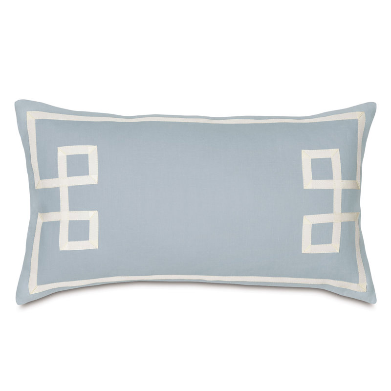 Coussin décoratif en lin Resort, Ciel
