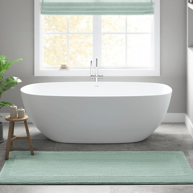 100% Cotton 3000 Gsm Reversible Bath Rug 24X44" - Luxurious Feel, Easy Maintenance, Soft Look, Single - 45.07" L x 24.4" W