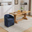 059-Ensemble de 1 fauteuil de salle à manger en chenille avec coussin de dossier et roues universelles