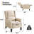 Pushback Recliner Chair, Wingback Armchair with Side Pocket, Wooden Legs, Linen-1515739128