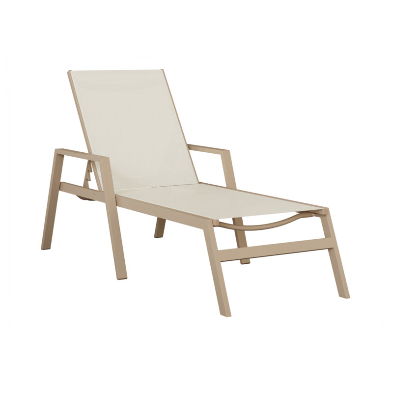 Méridienne en aluminium berlinois Vida Sahara, White, Sahara moucheté