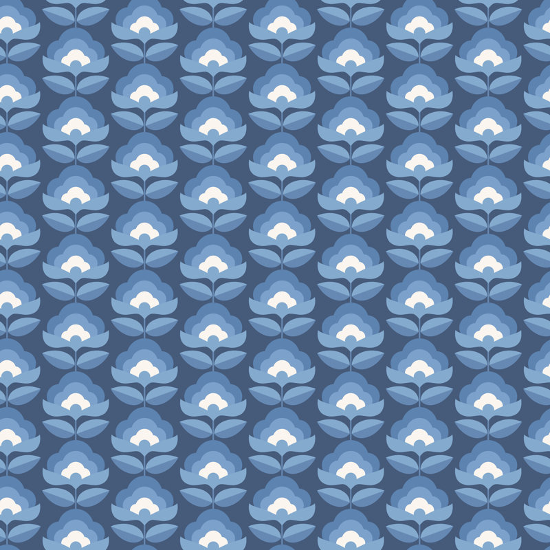 Arbania 10m x 50cm Matte Wallpaper Roll, Blue