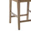 Bois massif en chêne, rembourré, gris, l 18,77 po de largeur, assise de 42,16 po de hauteur avec siège rembourré, finition chêne, teinte grise