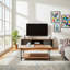 CONSDAN 63" TV Stand, Entertainment Stand with Storage Cabinet, Farmhouse TV Console Living Room