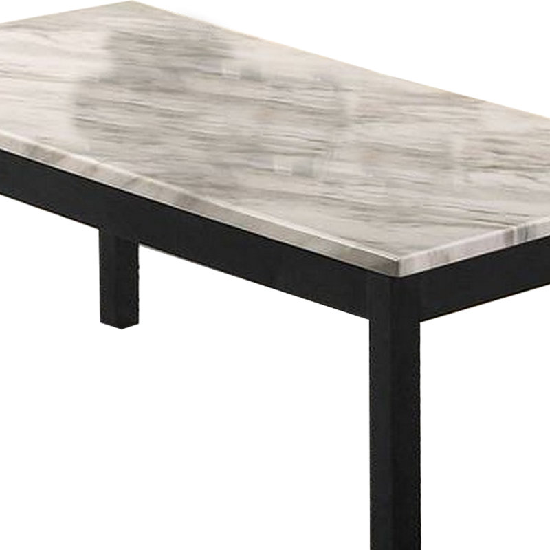 Ensemble de tables basses 3 pièces Dezia, Blanc