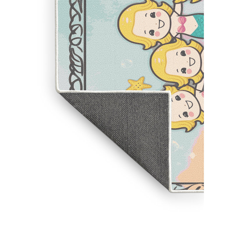 Tapis pour enfants Sunside Sails Mermaids Ocean, Rectangle 4pi x 6 pi