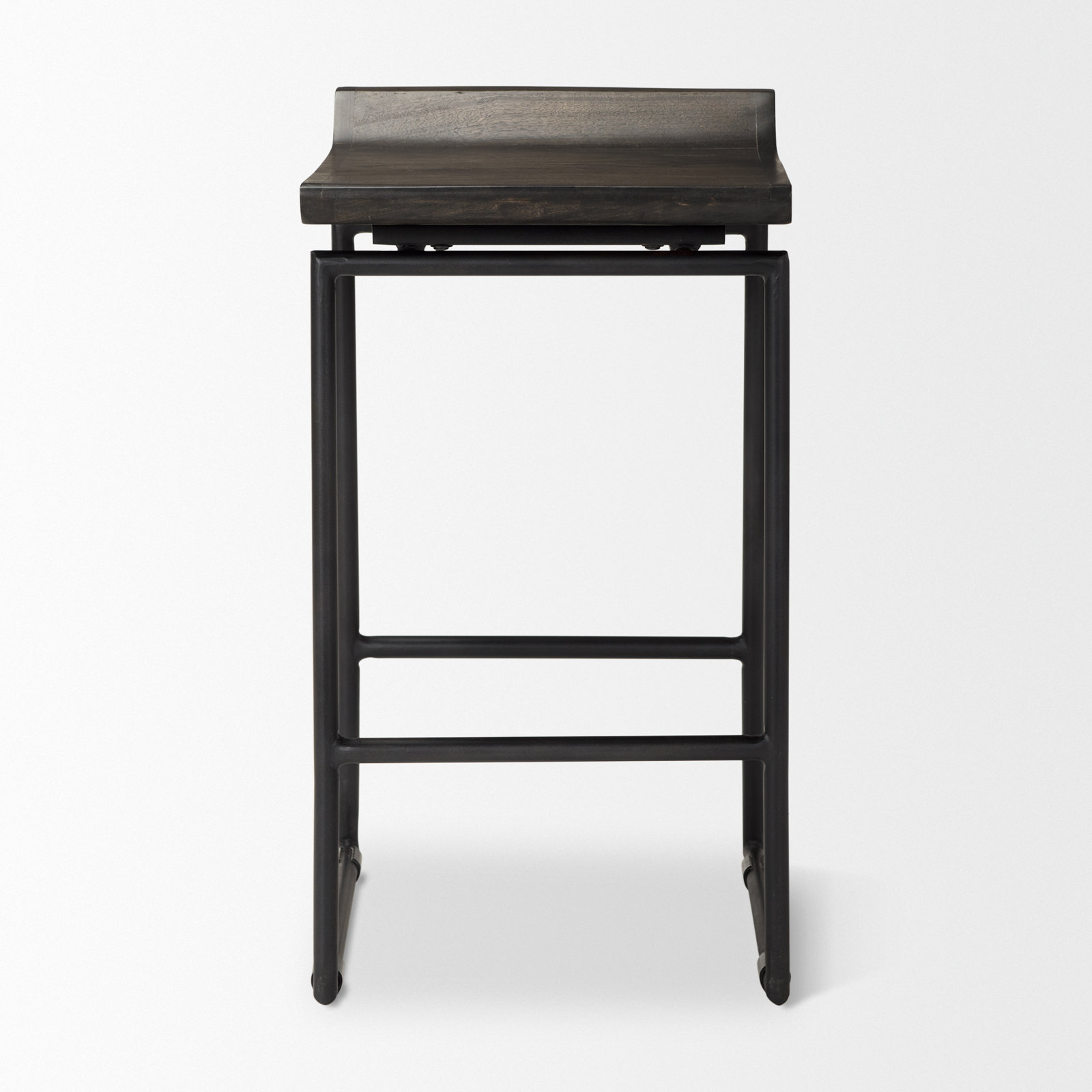 Barlow Solid Mango Wood Counter & Bar Stool, Black, Counter Stool (24.25" Seat Height)
