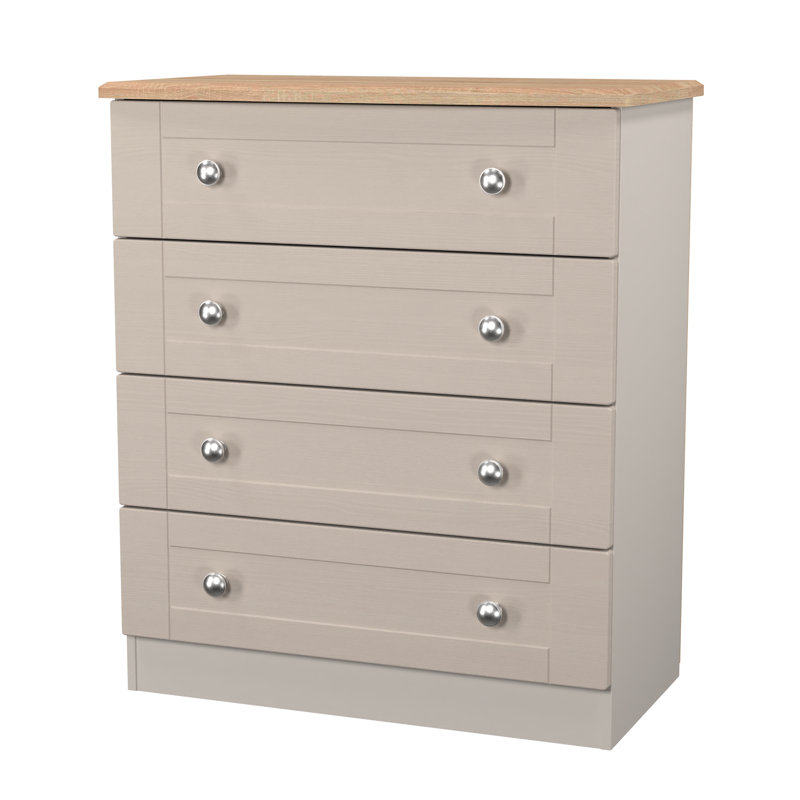 77 cm W Chest of 4 Drawers, Beige