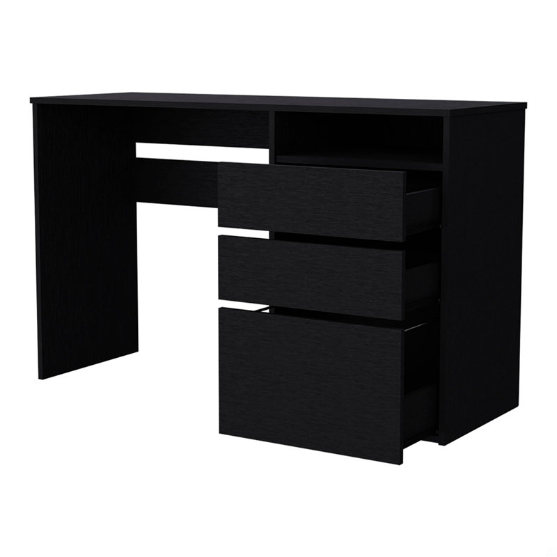 Bureau d'ordinateur San Diego, une tablette, Noir