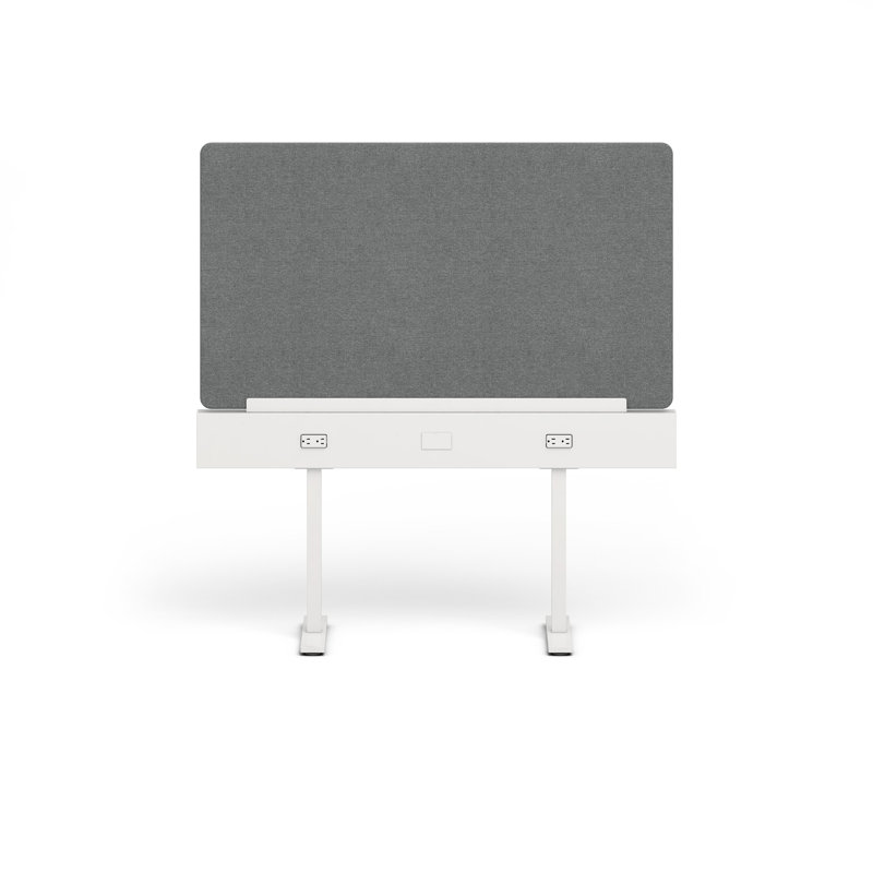 Panneau d'intimité pour rail électrique Boom, Gris foncé, 50"