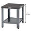 Table d'appoint carrée industrielle à 2 niveaux avec tablette de rangement-2052270046-2052270047