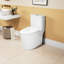 Toilette en céramique 1,1 / 1,6, siège allongé, blanc, confortable, à fermeture en douceur, et toilette blanche T036wt avec cuve allongée, hauteur de confort,