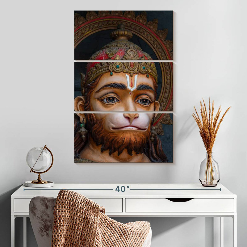 Adol dieu indou Hanuman Idol, H 32 po x l 20 po