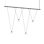 Luminaires à cône en verre gravé linéaire à 1 niveau Suspender® - 48 po - V-Line