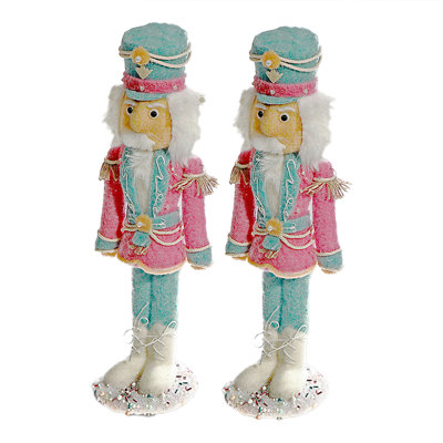Wool Candy Nutcracker Figure - Set Of 2
