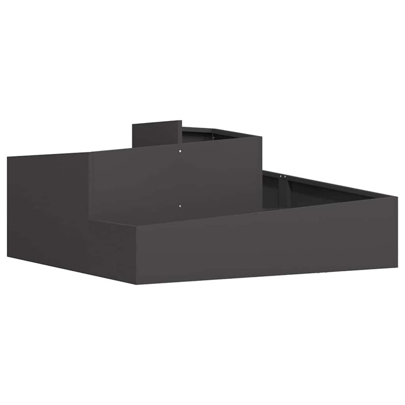 Garden Planter 50 Cm Steel, Black, 50cmH x 100cmW x 100cmD