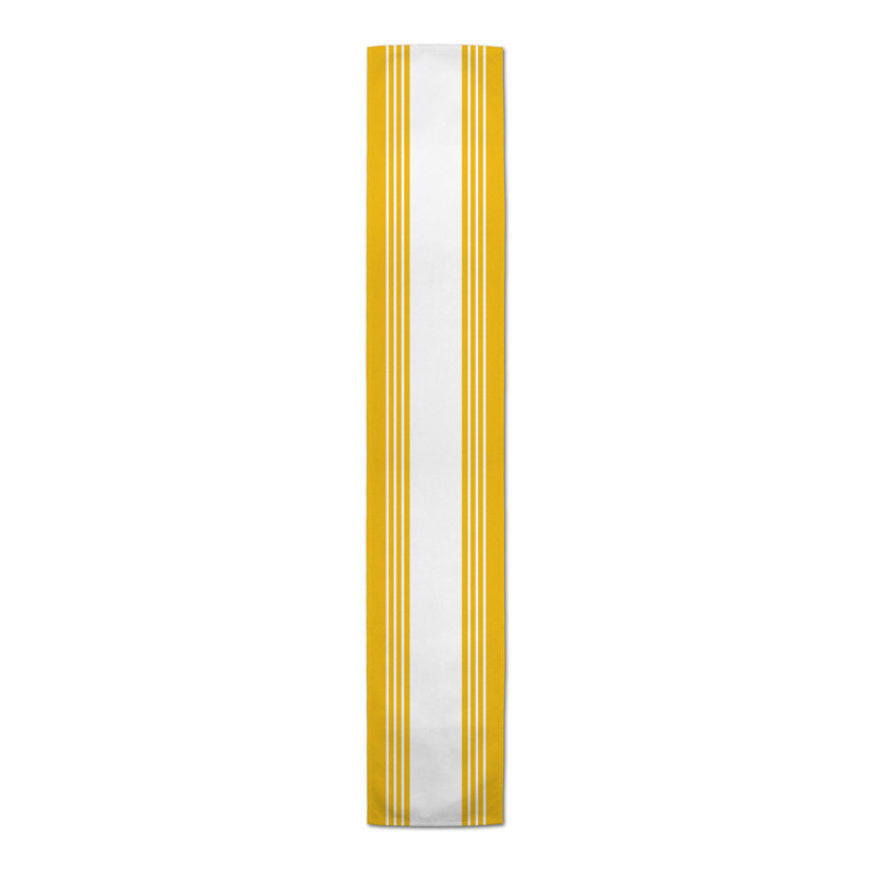 Chemin de table Breyana, P 16 po x L 72 po, Jaune
