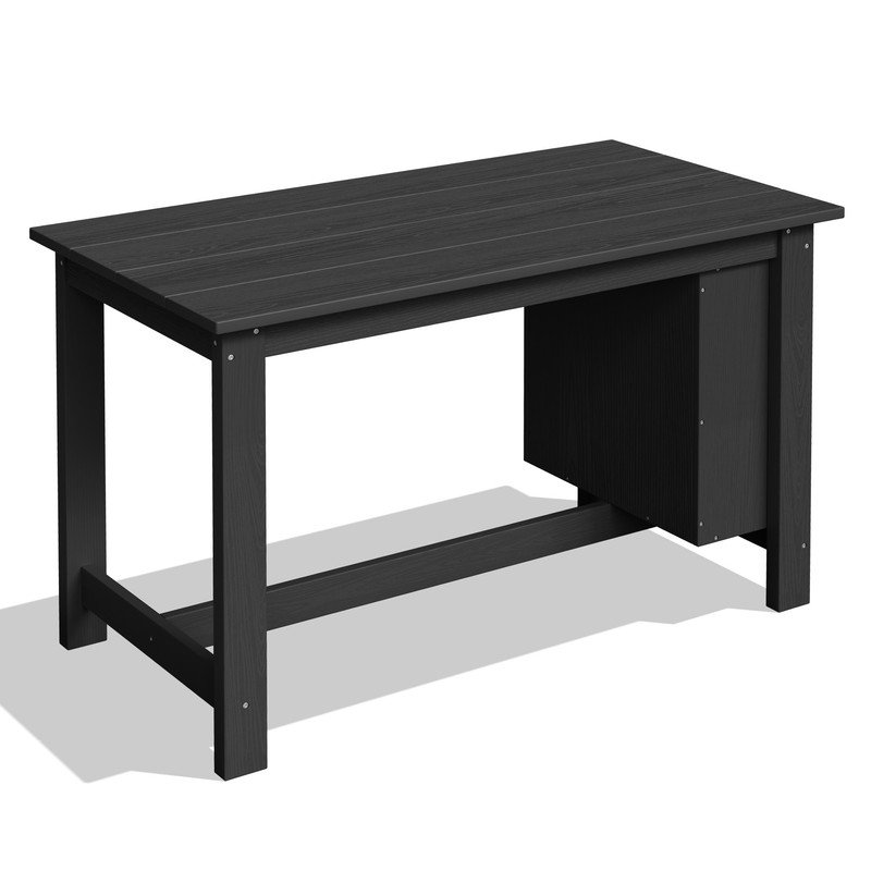 Table de bar en plastique pour l'extérieur, Noir