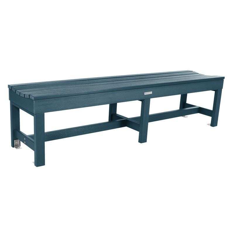 Banc de pique-nique en plastique Elyse, Bleu Nantucket