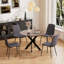 Ensemble de table de salle à manger 36 po avec chaises en velours-1795274775-1810328227-1810328238