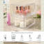Ensemble de 2 tiroirs de rangement empilables en plastique transparent - Rangement de meuble-lavabo pour cosmétiques et produits de beauté