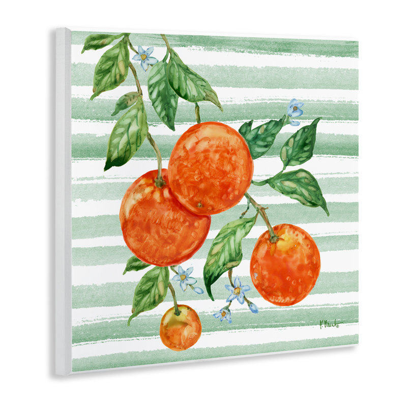 Plaque murale vigne orange juteuse, design par Paul Brent