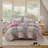 4-Piece Full/Queen 4pcs Quilt Set,Pink