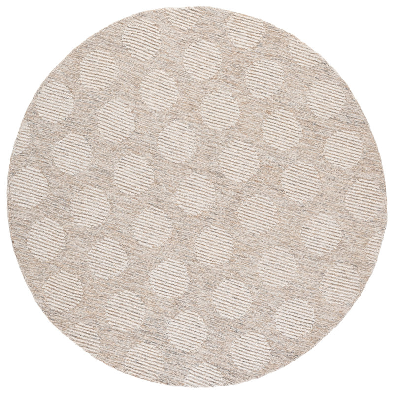 Metro 895 Hand Tufted 85% Wool; 15% Cotton Geometric Rug, Round 6'