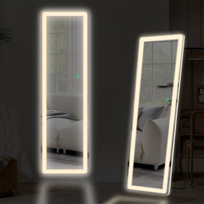 Dimmable LED Full Length Mirror with Aluminum Alloy Frame 