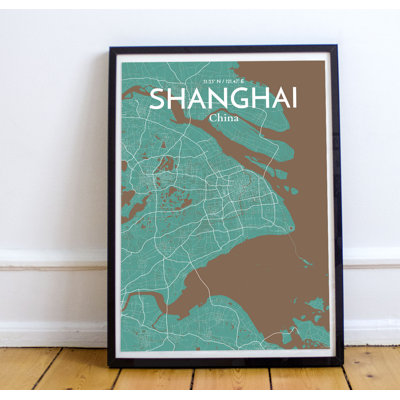 Shanghai City Map - No Frame Print
