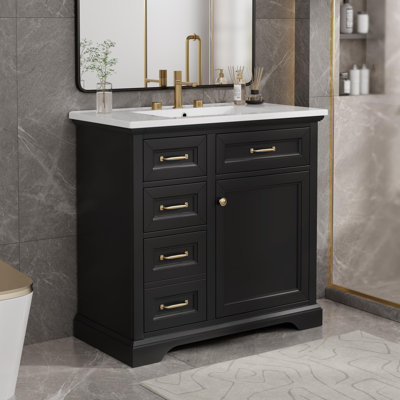 Meuble-lavabo 36 po avec comptoir en céramique
