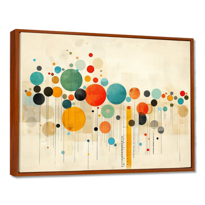 «Radiant Echoes Of Mid Century Colors II», reproduction abstraite sur toile de style Mid-Century