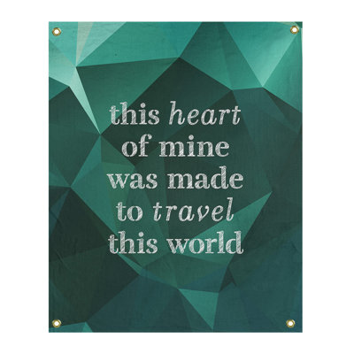 Tapisserie en polyester en faux pierres de voyage love love