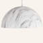 1-Light White Marble Finish Dome Pendant Light