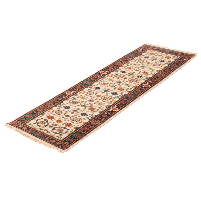 Ksawery One-of-a-Kind 2'6" X 7'10" New Age Runner Wool Area Rug in Cream