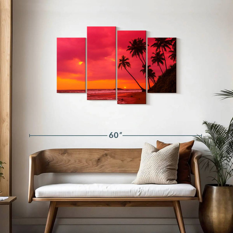 Coucher de soleil rose Gillard, H 27 po x l 43 po