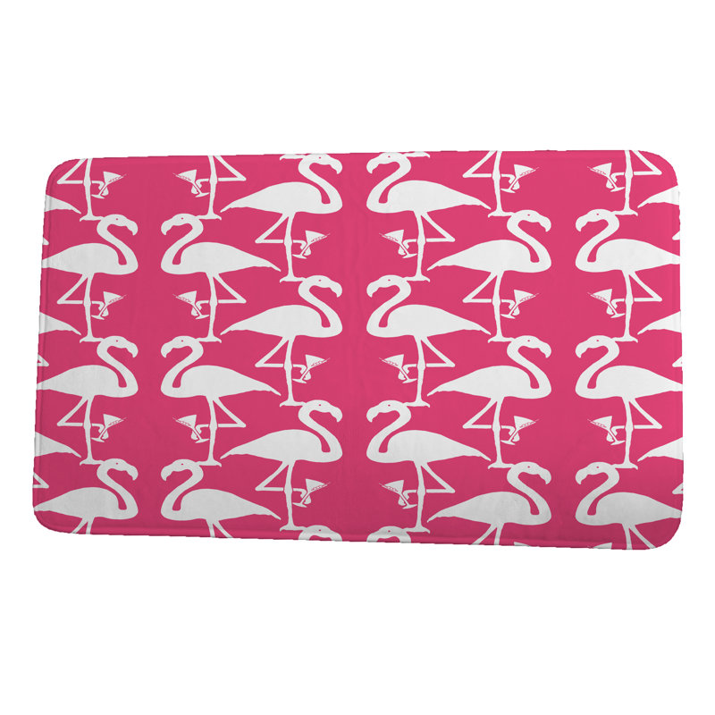 Tapis de bain Lyndsey, l 17 po x L 24 po, Rose