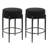 Counter Height Bar Stools Set of 2, 24" Modern Backless Bar Stools, Black-761837248