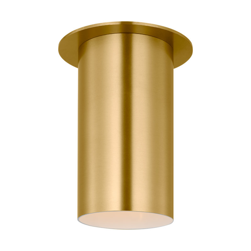 Archer Small Flush Mount, Satin Brass