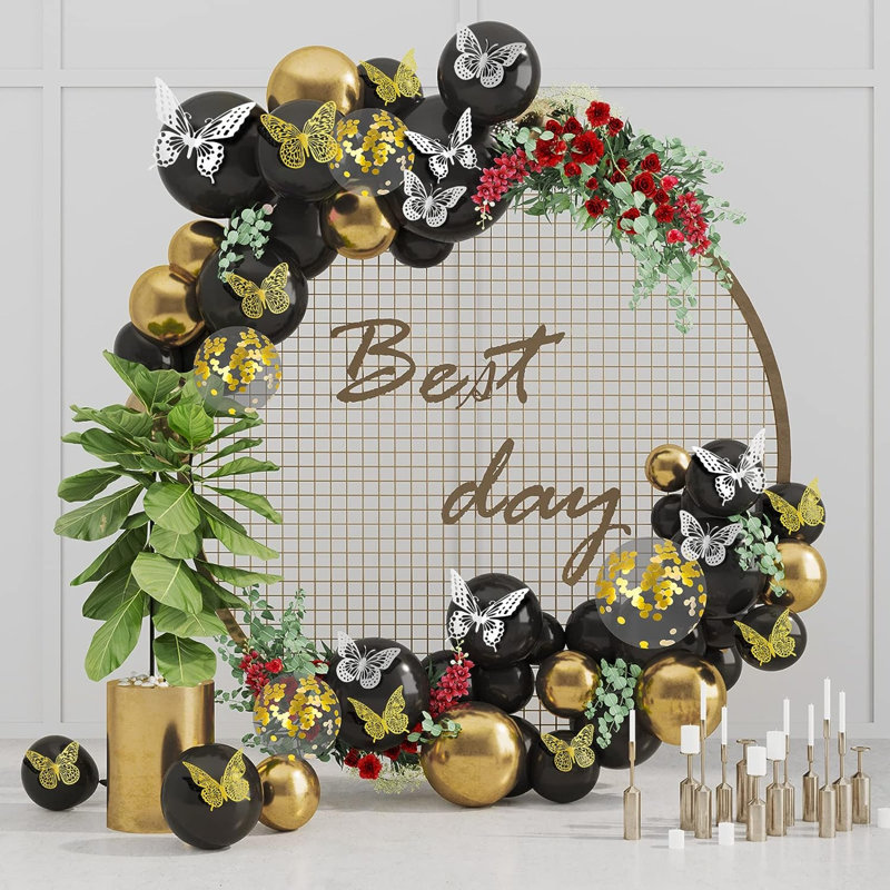 Cowes Insects Wall Decal, Gold/Silver
