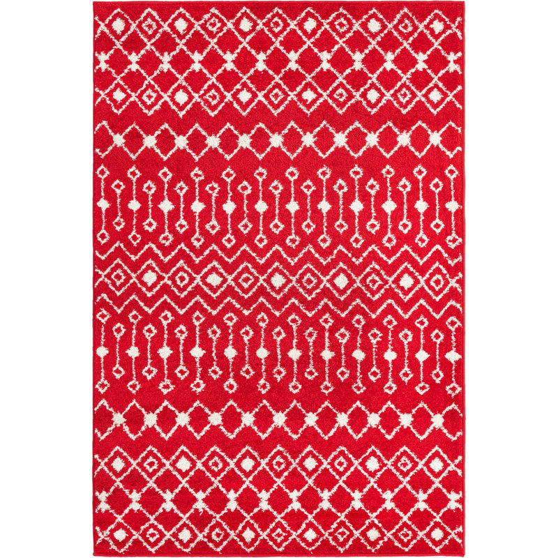 Geometric Indoor Rug, Rectangle 4' x 6'
