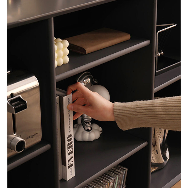 Bibliothèque Minimalist Modern Living,  (3 tablettes) H 33,46 po x l 39,37 po x P 12,6 po, Noir