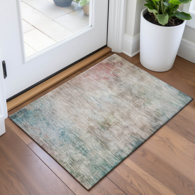 Premium Machine Washable Alijah AMF1235 Abstract Rug, Rectangle 1'8" x 2'6"