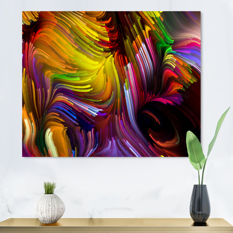 Vivant, art liquide V - cadre photo, impression sur toile, H 16 po x l 32 po x P 1,5 po, Toile tendue