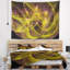 Tapisserie flammes fractales jaunes-28504678