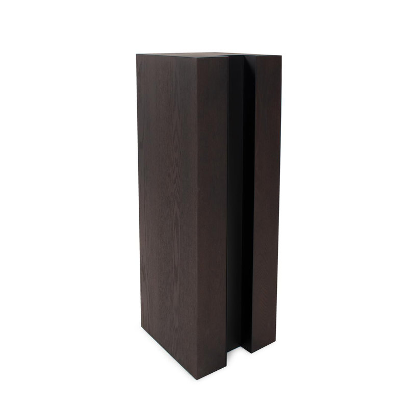 Bertoia Black Wooden Display Pedestal- Tall, 36" H x 12" W x 12" D